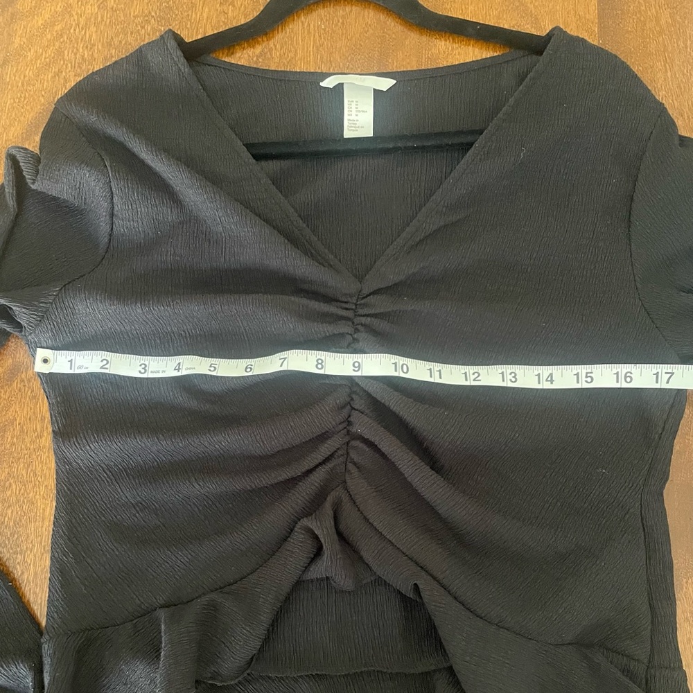 Black Ruched Top - Picture 6 of 7